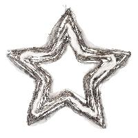 20 LED vianočná ozdoba RATTAN STAR IP20 denná biela