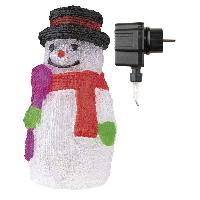 16 LED vianočný snehuliak IP44 denná biela