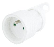 Zásuvka 250V/16A biela - priama